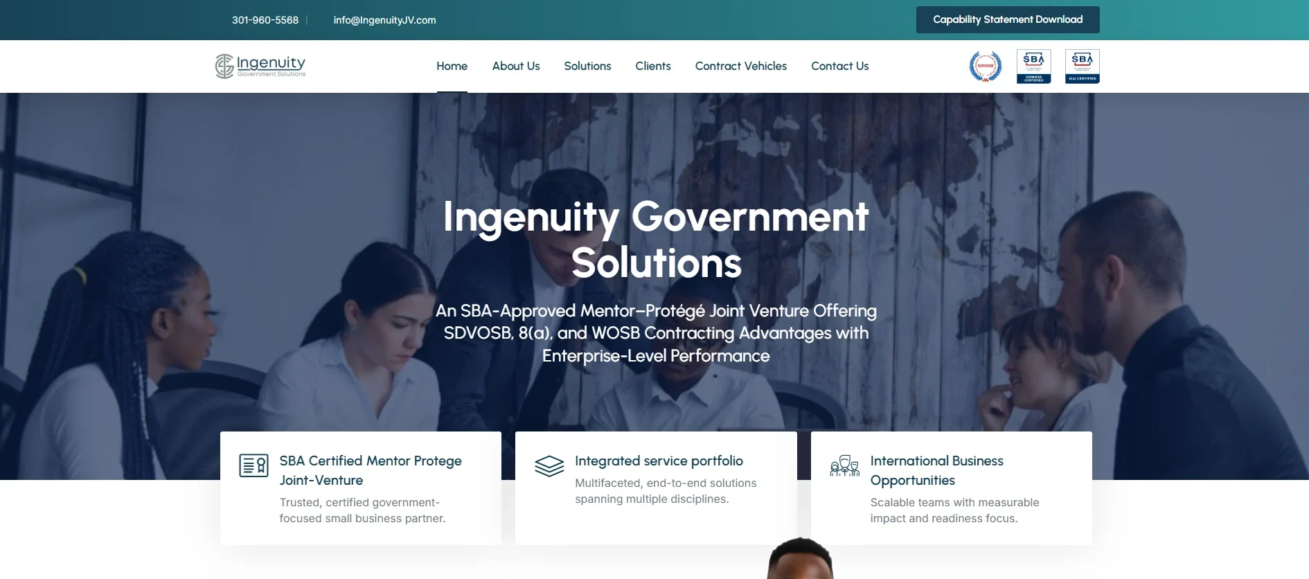 ingenuity hero section