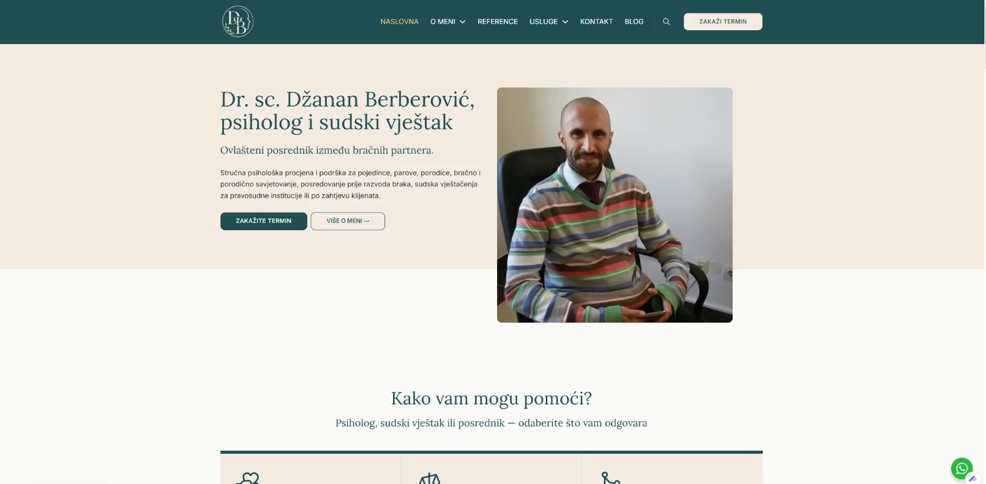 psiho-help - website for Dzanan Berberovic